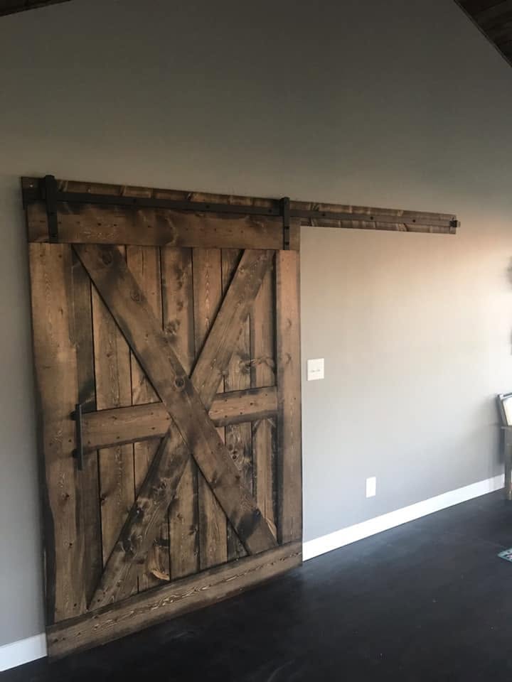 Hand-built sliding barn door