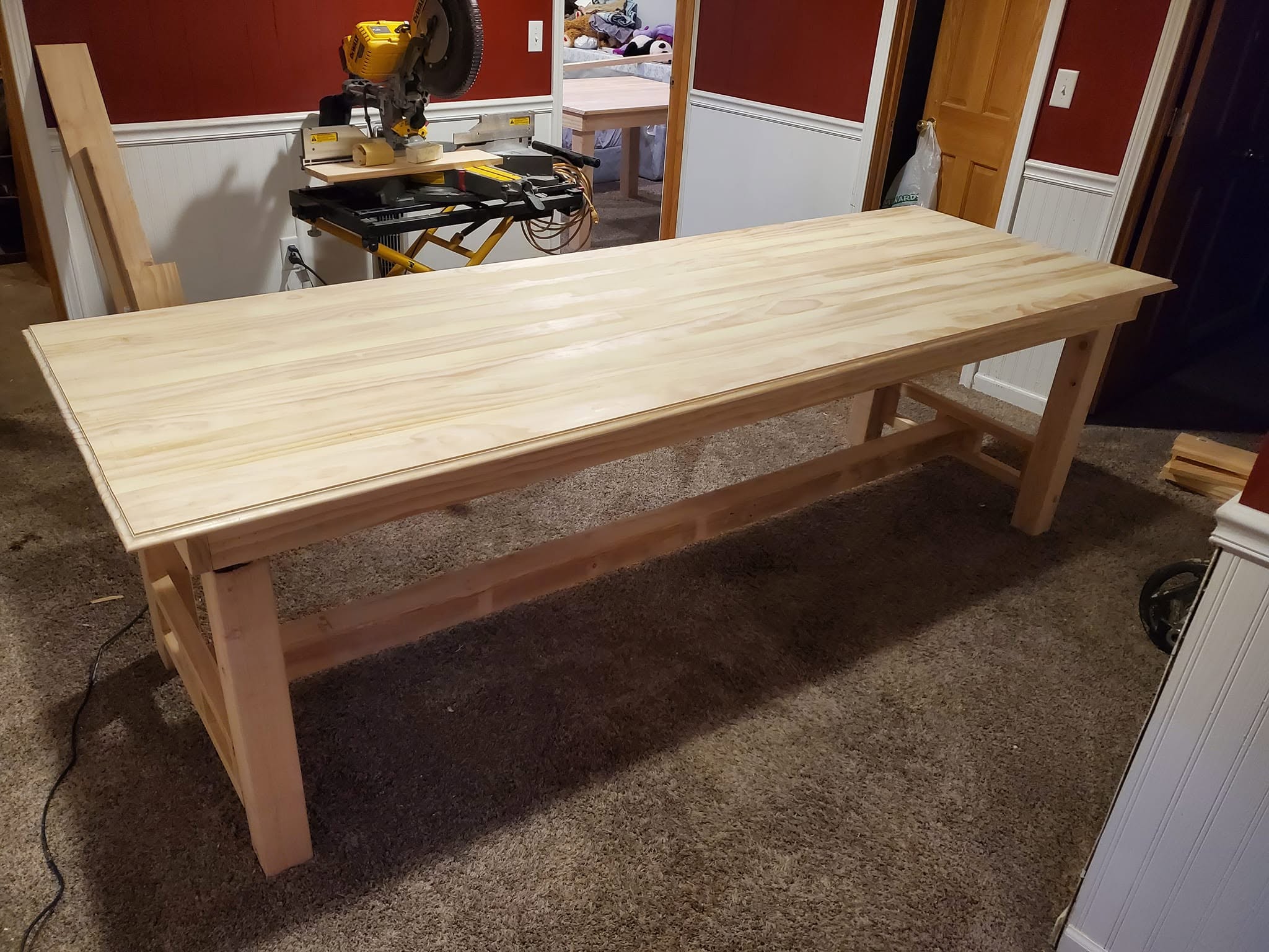 Solid wood dining table built by Nick and Keaton Salyers