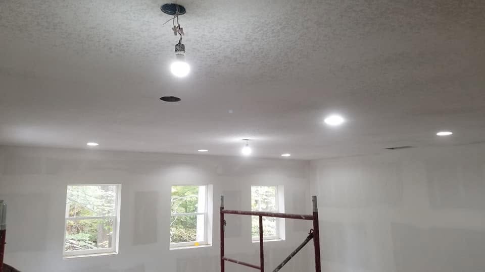 Finished room — recessed lights