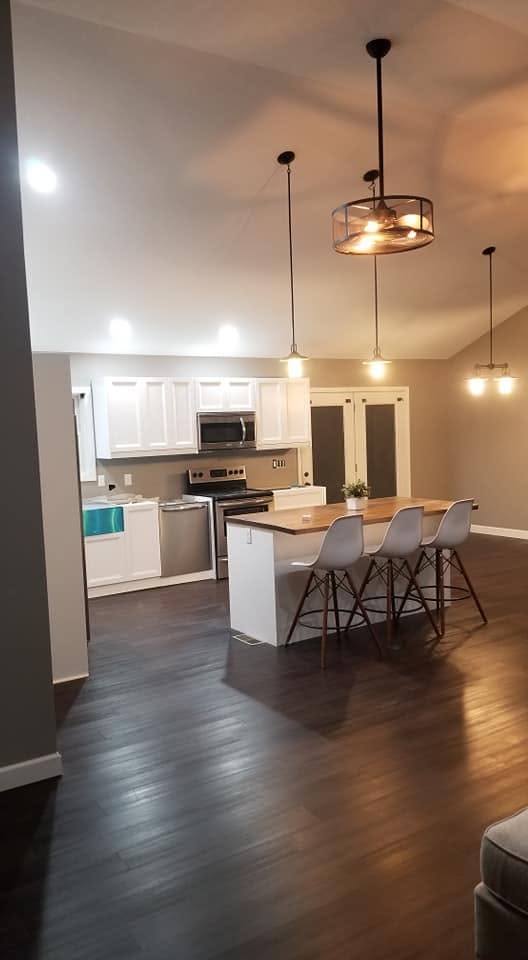 Kitchen island — opposite angle