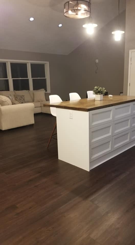 Kitchen island and sectional