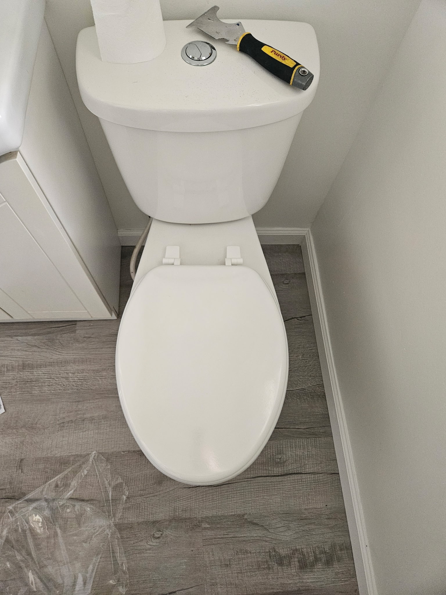 Bathroom finish — LVP flooring